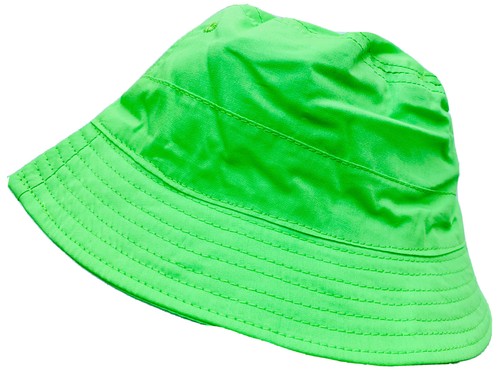 Gents bright green bucket hat - gents,