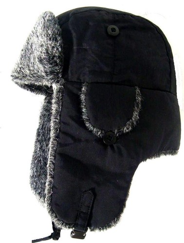 Mens black faux fur - black,