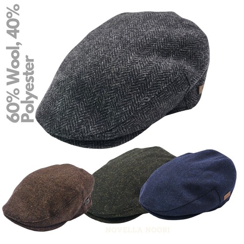 Wool flat cap men - wool, men's