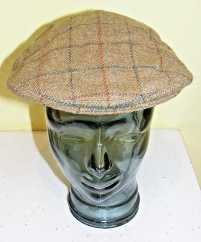 Vintage wool tweed cap english - tweed,