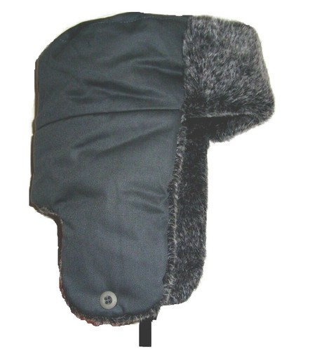 Mens grey faux fur trapper - mens,
